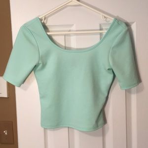 Mint green crop top
